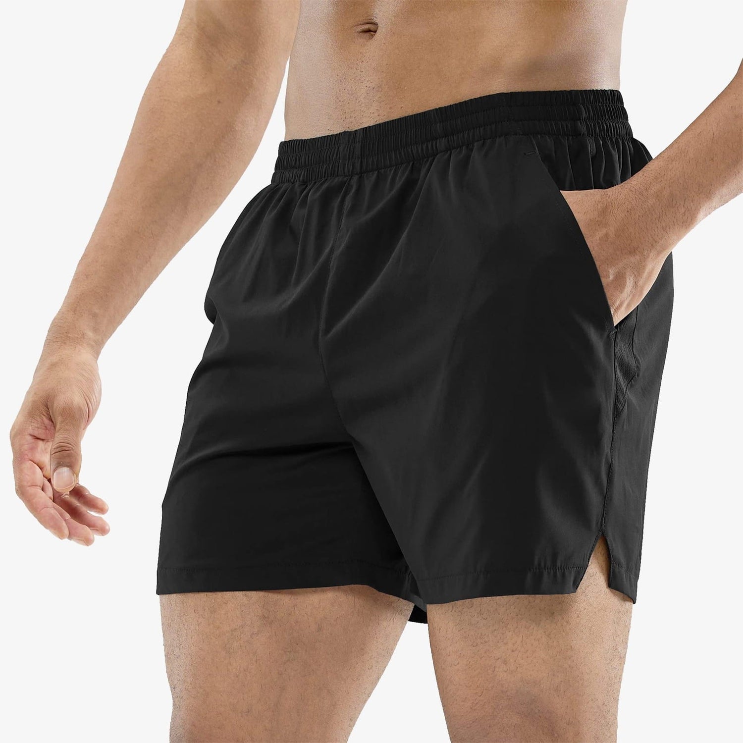 Men Workout Running Shorts 5 Inches Active Shorts with Pockets Men&