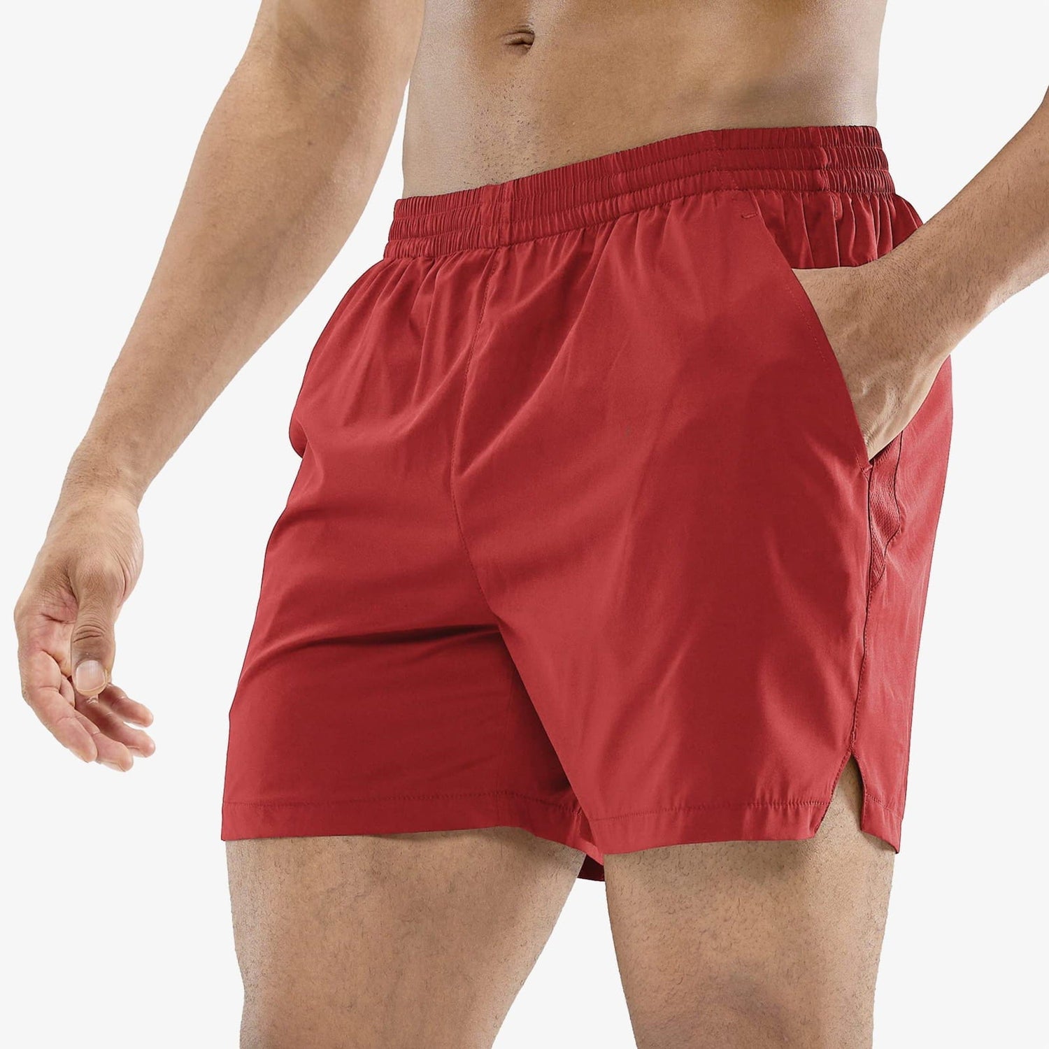 Men Workout Running Shorts 5 Inches Active Shorts with Pockets Men&