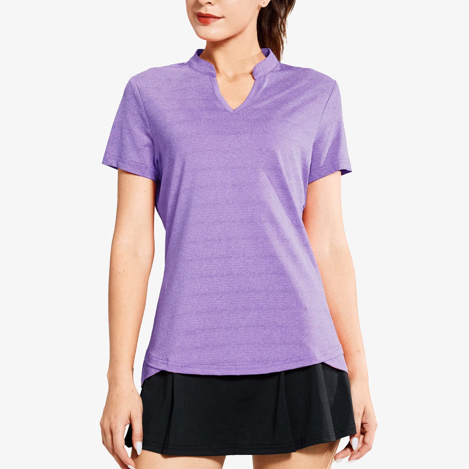 Women Golf Polo Shirts Collarless UPF 50+ Tennis Running T-Shirt Women Polo MIER