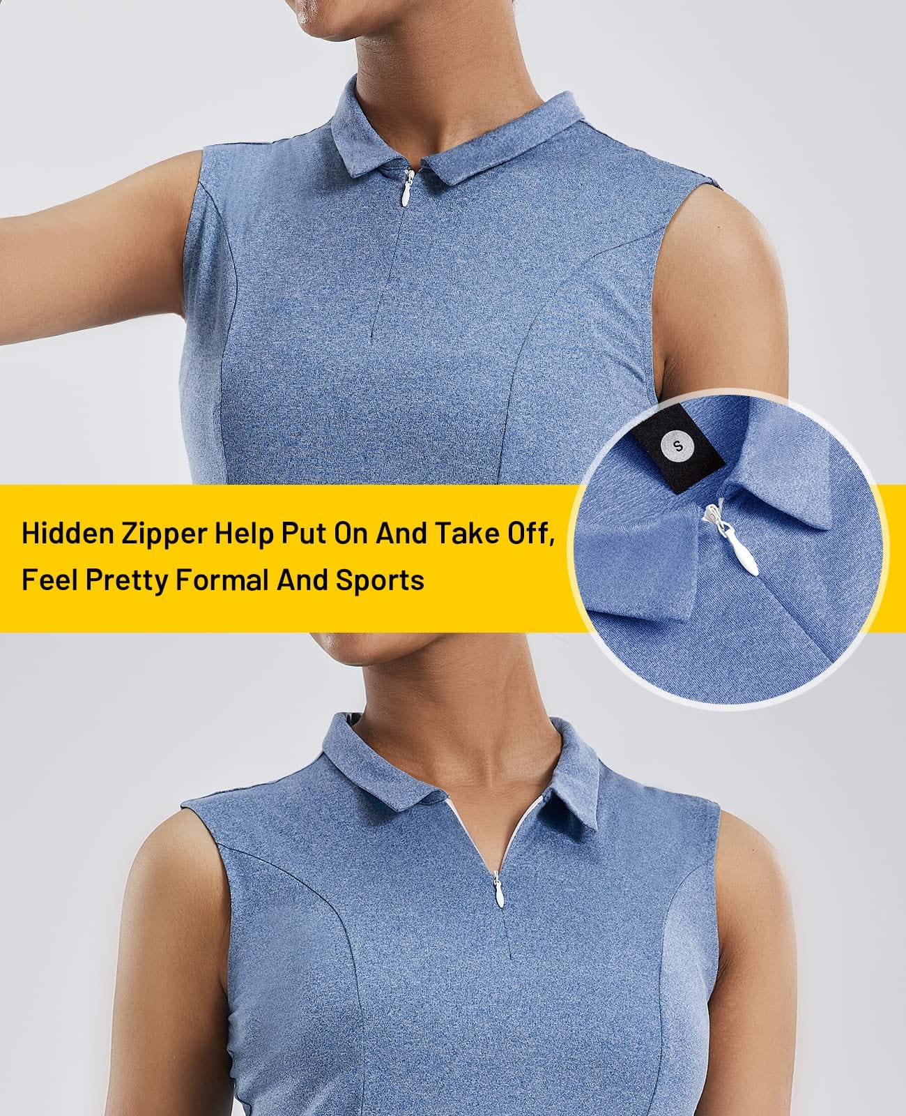 Women Golf Polo Shirts Sleeveless V Neck Tennis Shirt Women Polo MIER