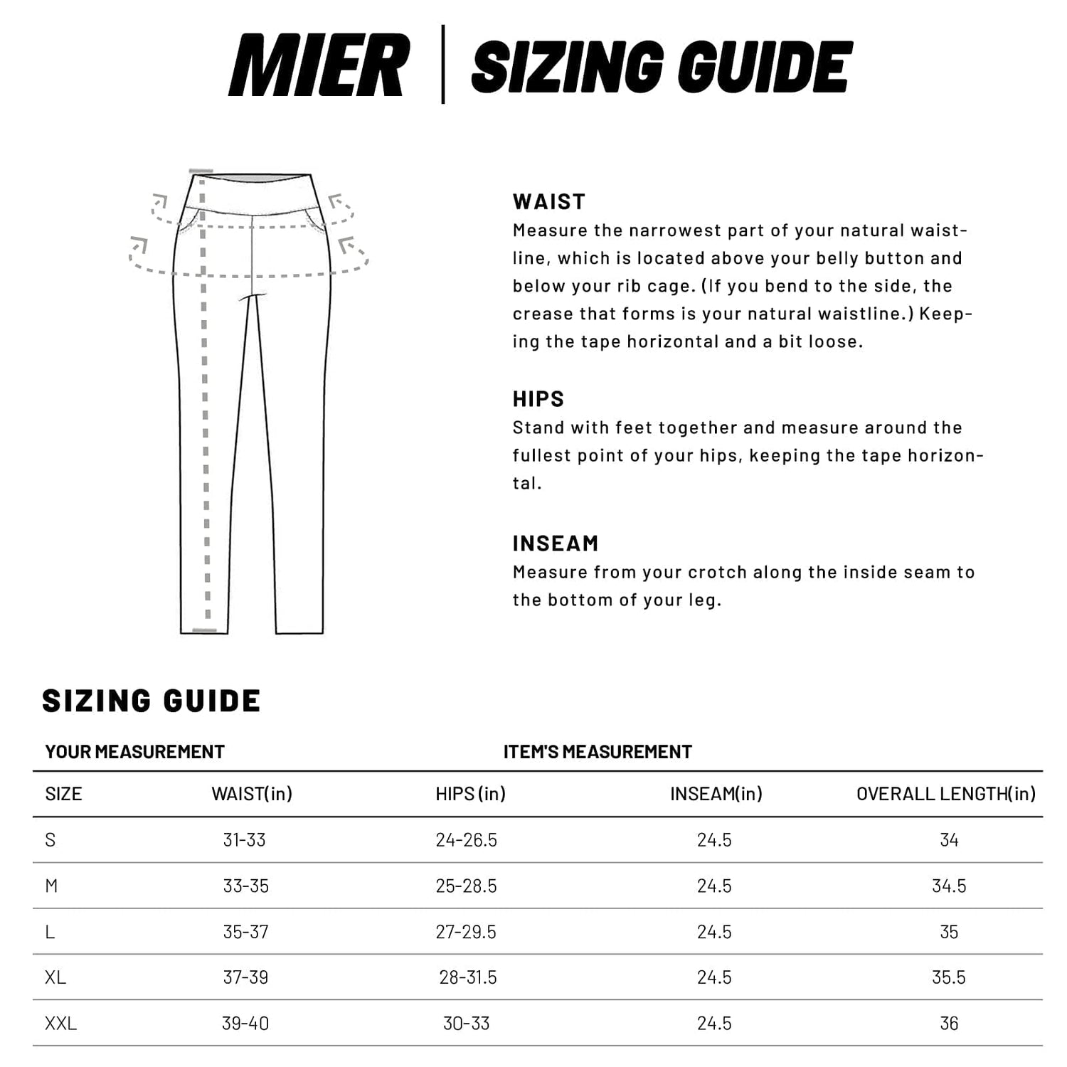 Women High Waist Workout Yoga Pants Athletic Legging with Pockets Women Yoga Pants MIER