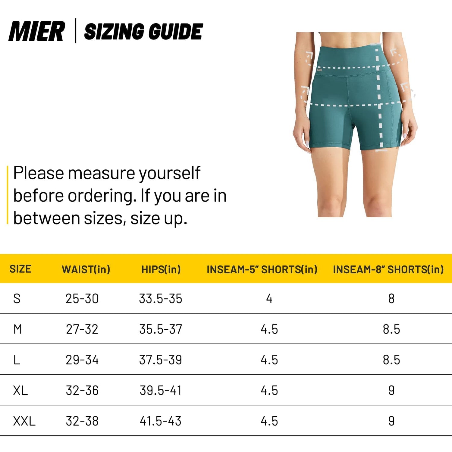 Women High Waist Yoga Tummy Control Shorts, 5 Inch Women Yoga Shorts MIER