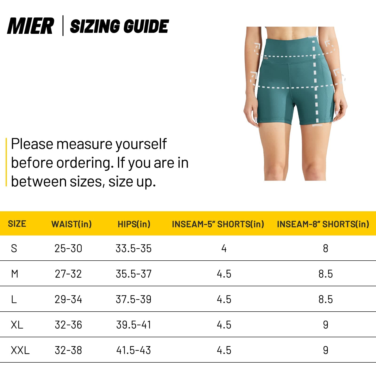 Women High Waist Yoga Tummy Control Shorts, 5 Inch Women Yoga Shorts MIER