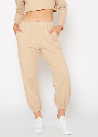 Essential French Terry Sweatpants In Khaki