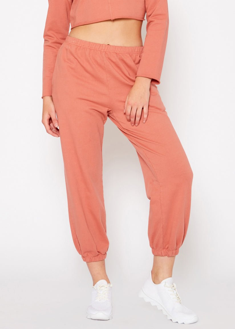 Essential French Terry Sweatpants In Rose