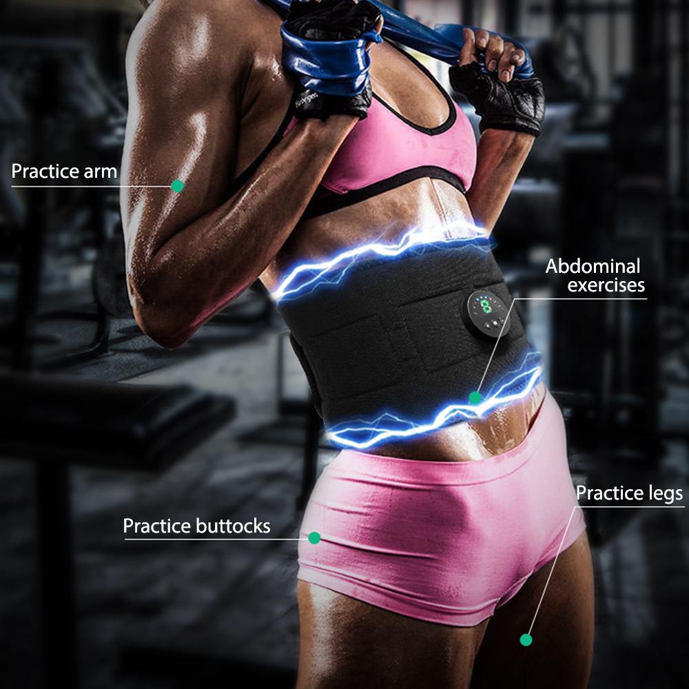 Smart EMS Fitness Vibration Belt Abdominal Trainer Muscle Slimming - Indicart