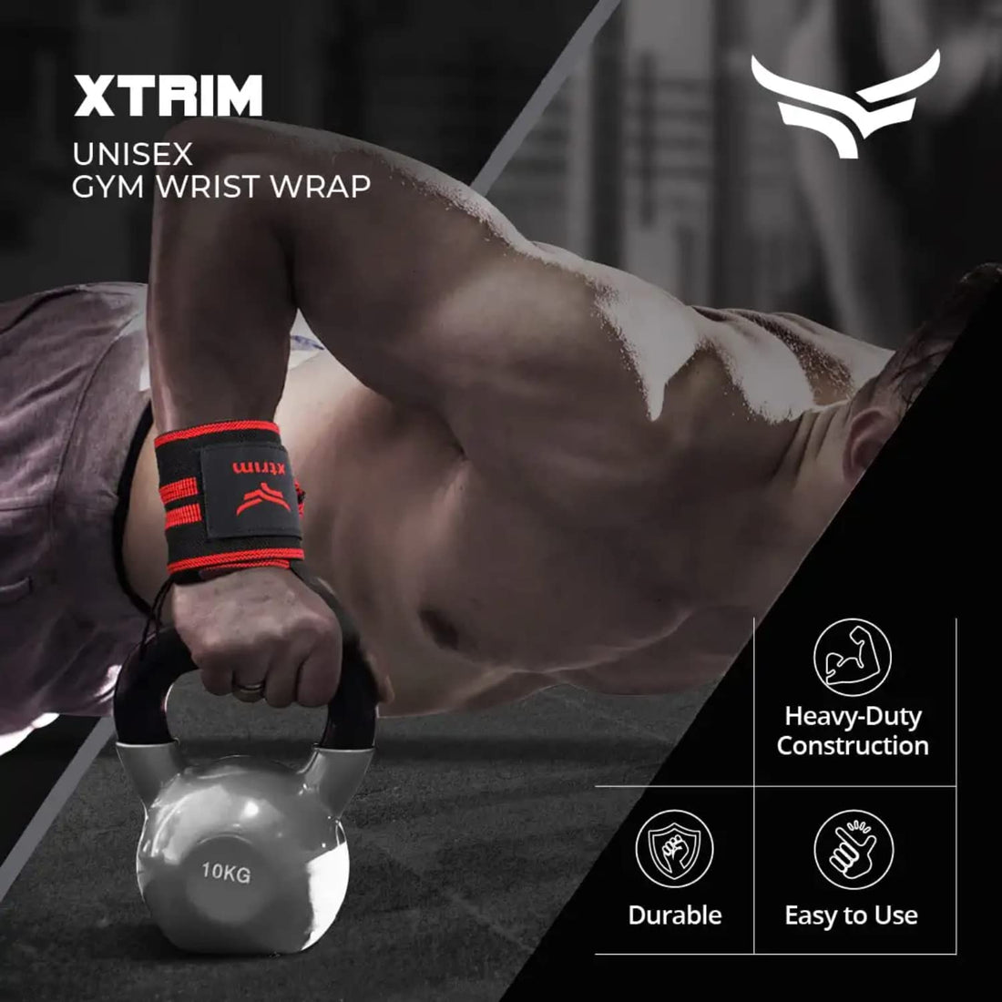 Wrist Support for Men & Women, Wrist Band for Gym Wrist Wrap/Straps Gym Accessories for Men for Hand Grip & Wrist Support Crepe Bandage While Workout & Muscle Relaxation