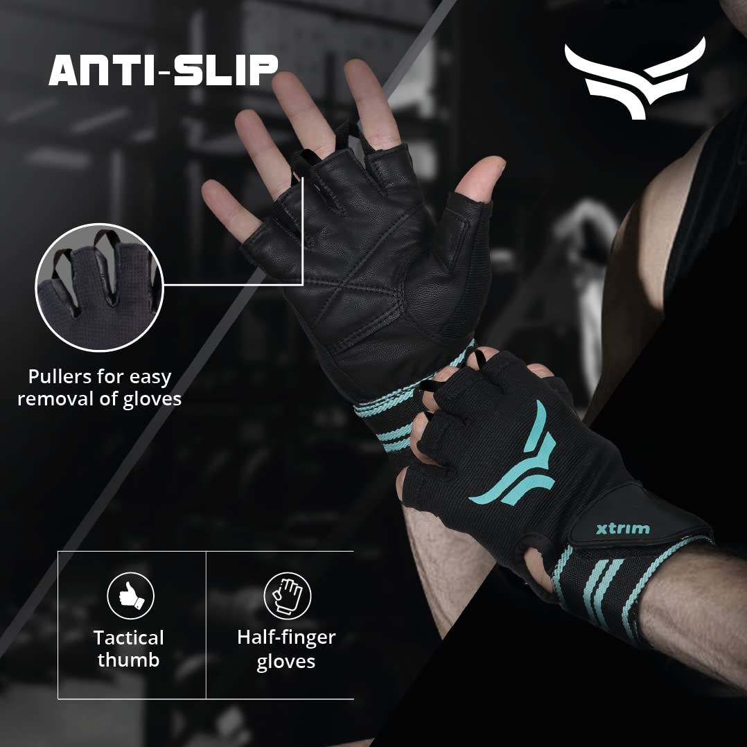 Gym Gloves for Men and Women + Resistance Bands with Non-Slip Grip Handles &amp; Stretchable Bands (BUY 1 GET 1 FREE )