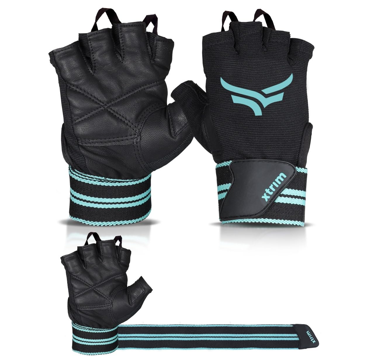 Gym Gloves for Men and Women + Resistance Bands with Non-Slip Grip Handles &amp; Stretchable Bands (BUY 1 GET 1 FREE )