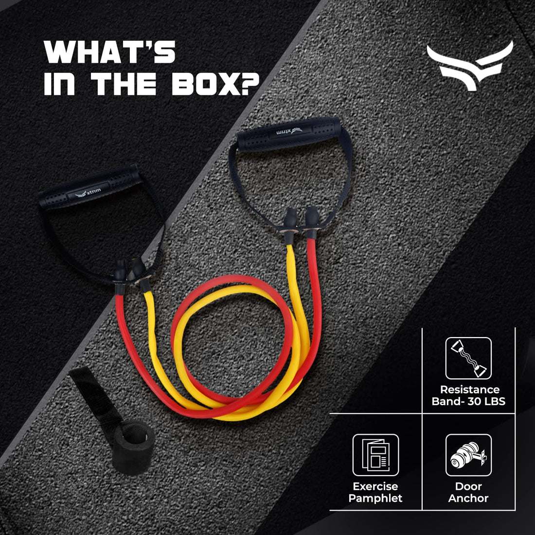 Resistance Bands with Non-Slip Grip Handles & Stretchable Bands, Ideal for Glute Work, Toning Booty Legs, Butt, Hips (Tube - 30 lbs)