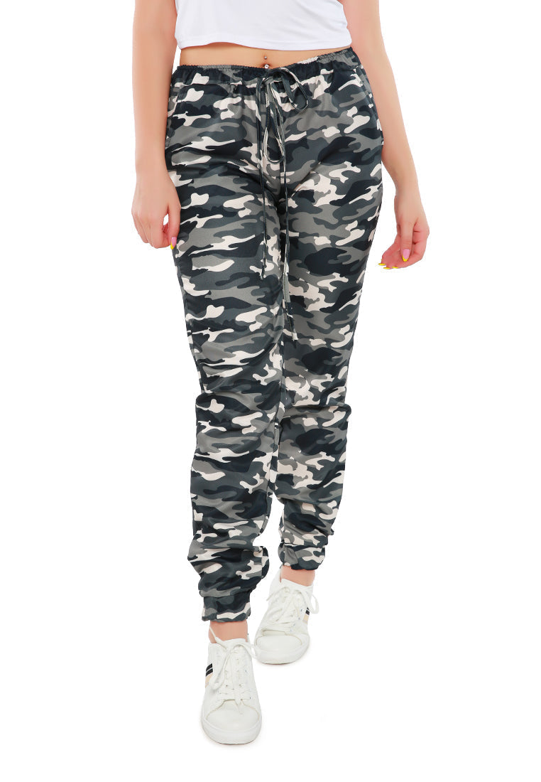 camouflage printed joggers pants