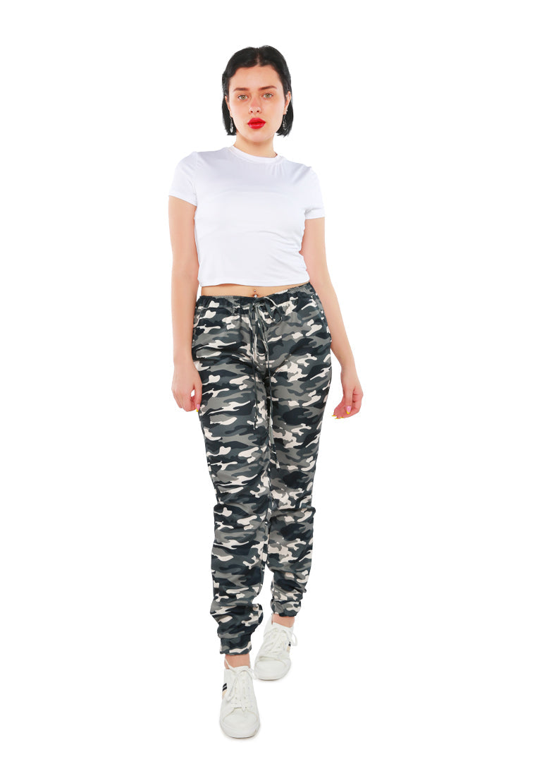 camouflage printed joggers pants