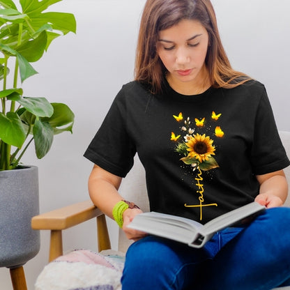 Butterfly Faith Sunflower T-shirt