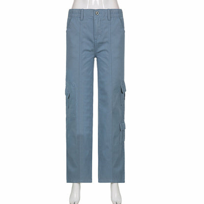 Low Waisted Grunge Baggy Jeans Fairycore Cute Cargo Pants
