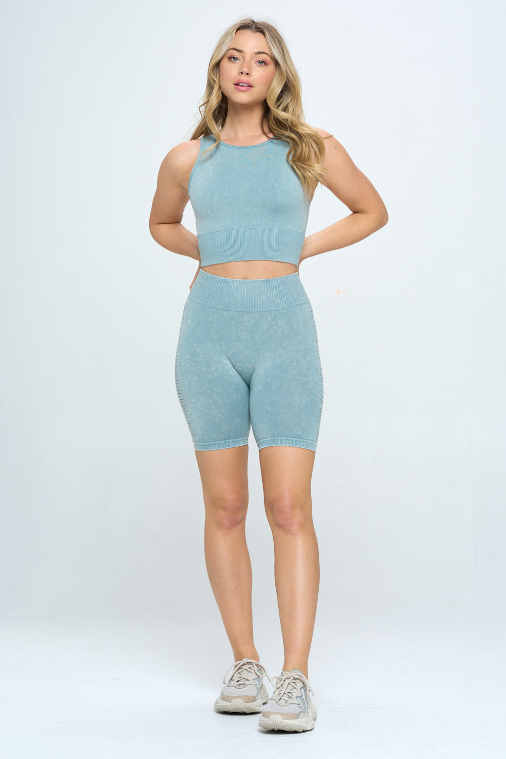 2 Piece Seamless Shorts For Women