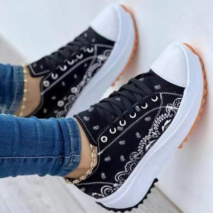 Pattern Printed Canvas Casual/SportsSneakers For Women