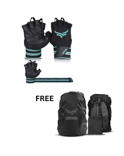 100% Gym Gloves for Men and Women + Rain &amp; Dust Proof Protector for 30L to 40L Backpacks ( BUY 1 GET 1 FREE )