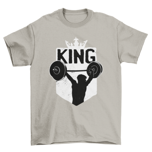 Cool weightlifting crowned king fitness sportsman t-shirt