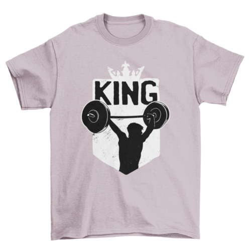 Cool weightlifting crowned king fitness sportsman t-shirt