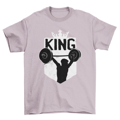 Cool weightlifting crowned king fitness sportsman t-shirt