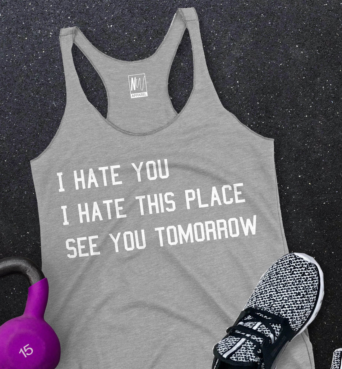 Printed Tank Top For Women - Gray