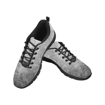Sneakers For Men, Grey And Black - Canvas Mesh Athletic Running Shoes