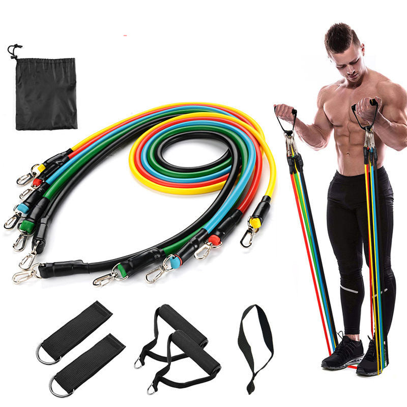 11pcs/set fitness Resistance Bands rubber elastic - Indicart