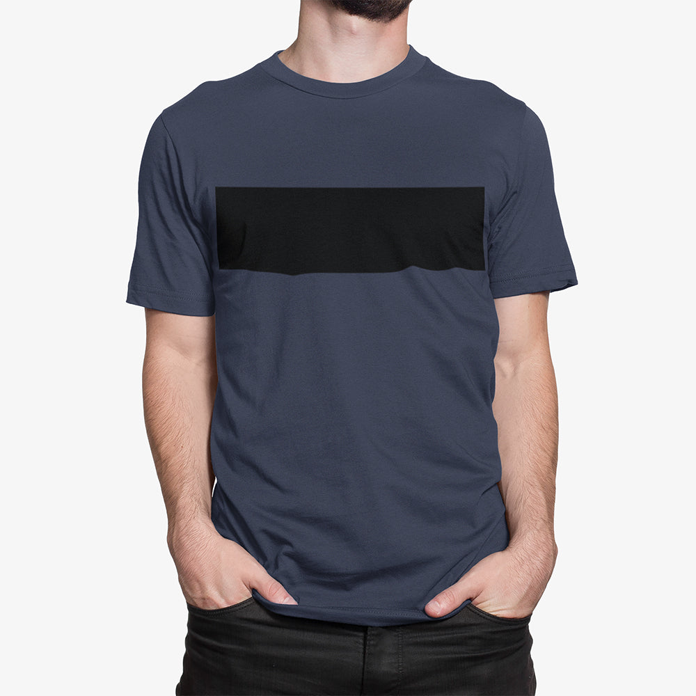 Mens Black Colorblock T-Shirt - Indicart