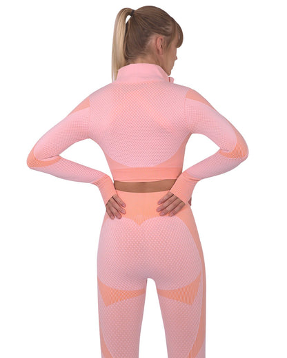 Trois Seamless Sports Jacket - Pink - Indicart
