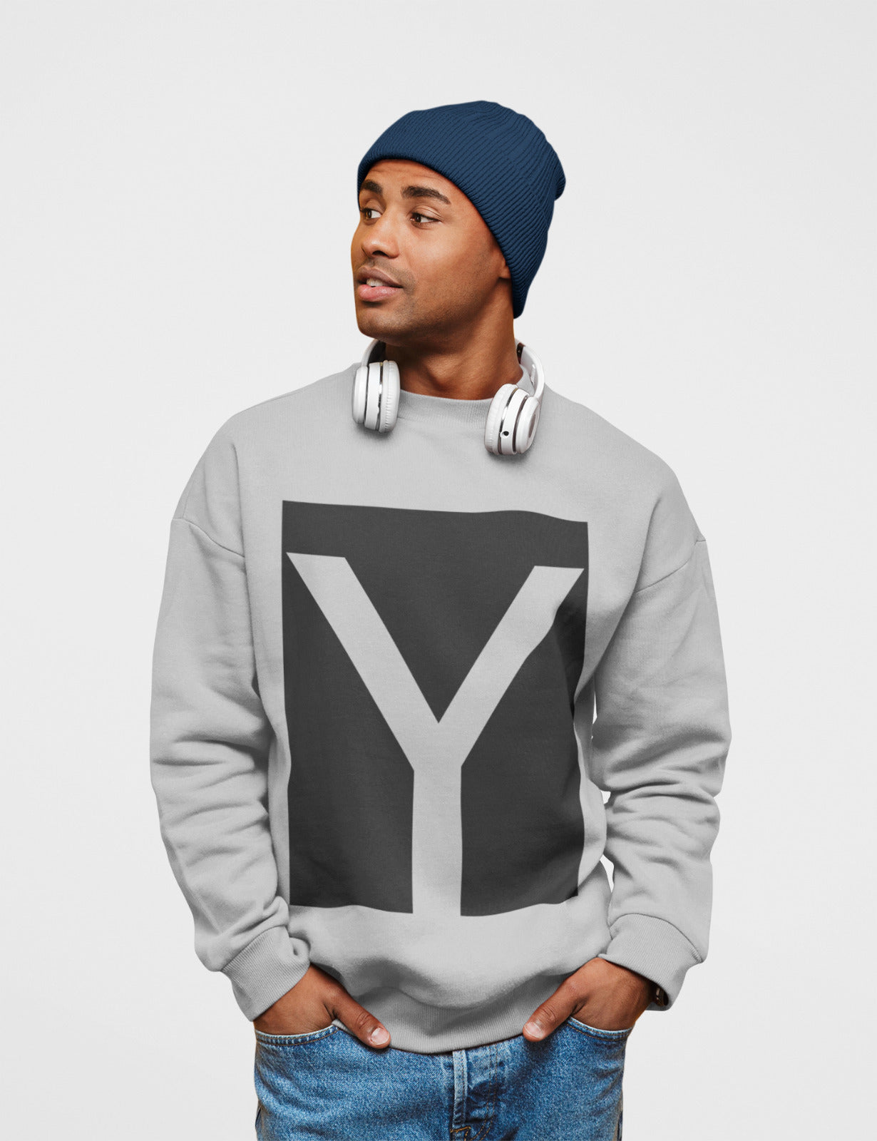Mens Y Logo Crewneck Sweatshirt - Indicart