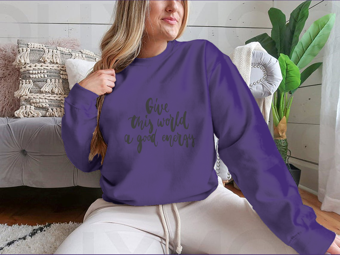 Inspirational Quote Printed Sweatshirt For Women