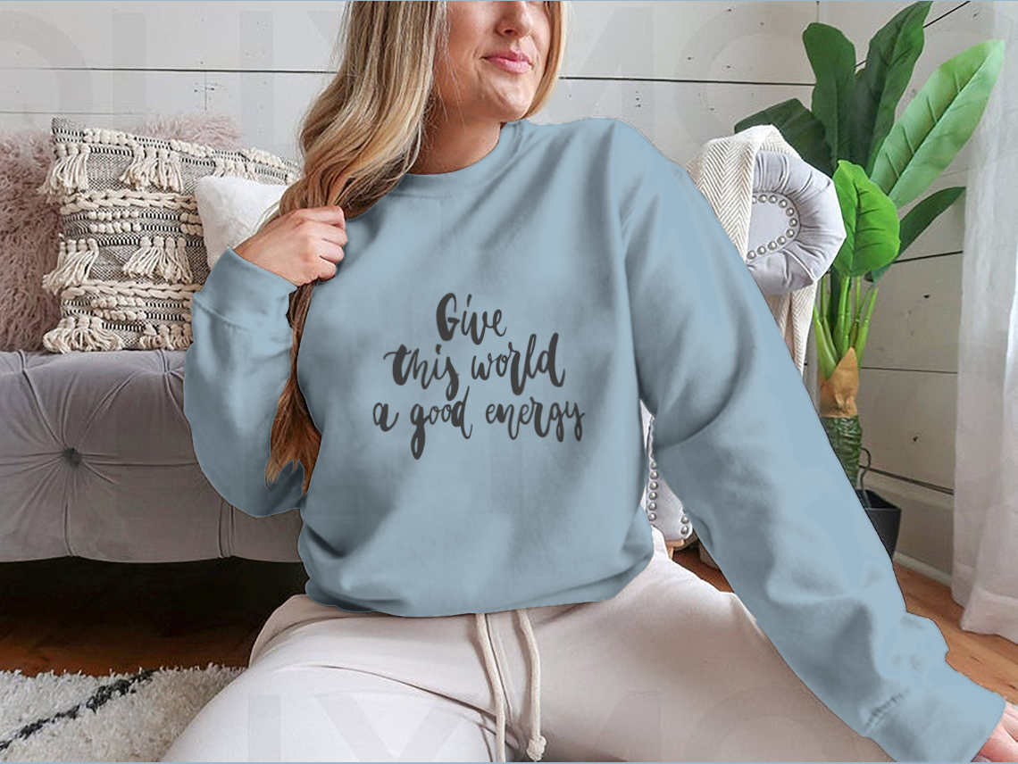 Inspirational Quote Printed Sweatshirt For Women