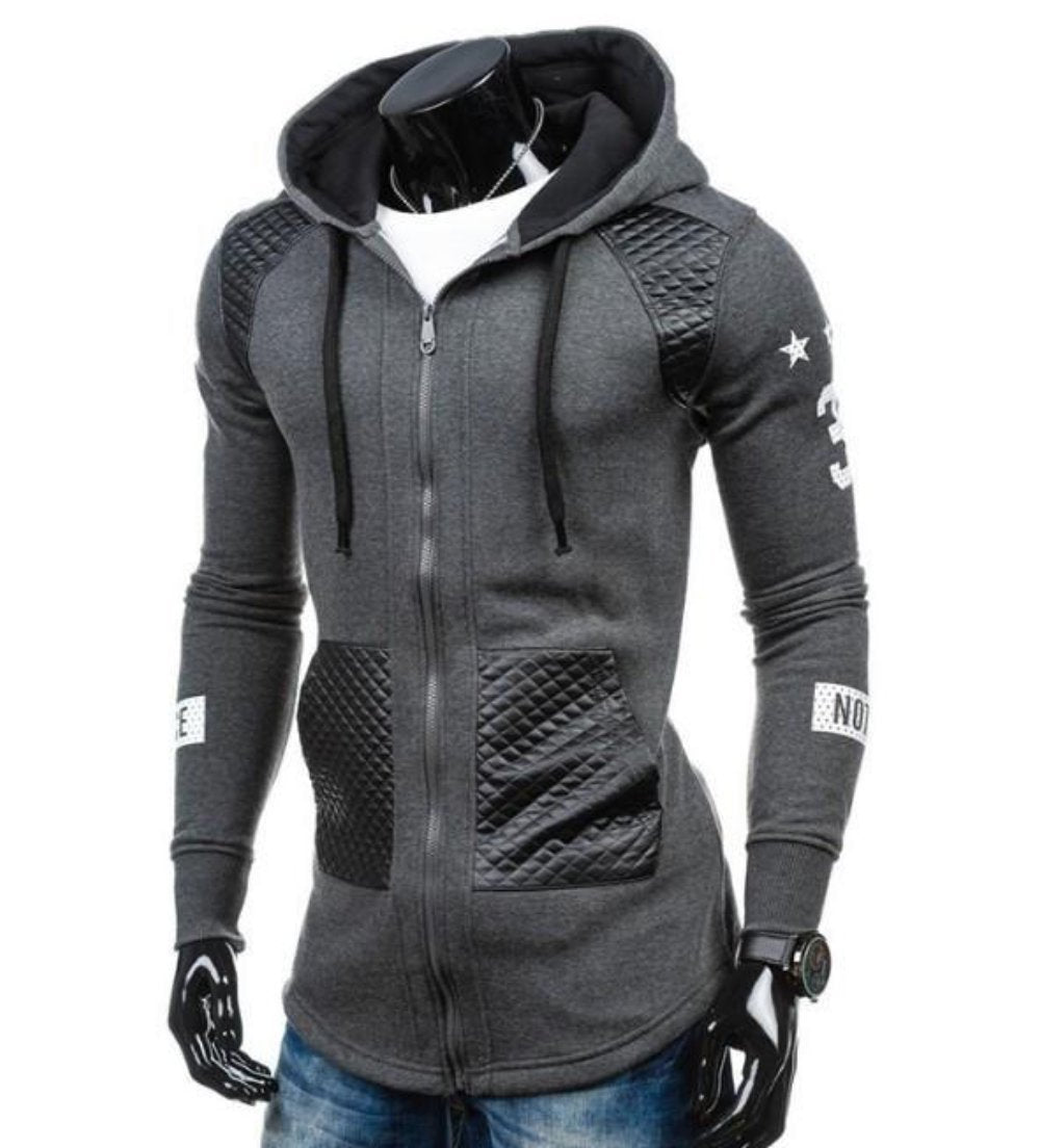 Mens Street Style Biker Hoodie - Indicart