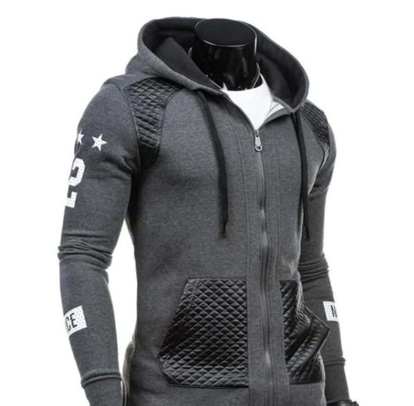 Mens Street Style Biker Hoodie - Indicart