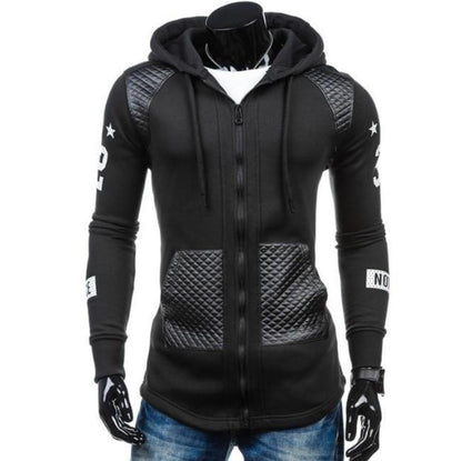 Mens Street Style Biker Hoodie - Indicart