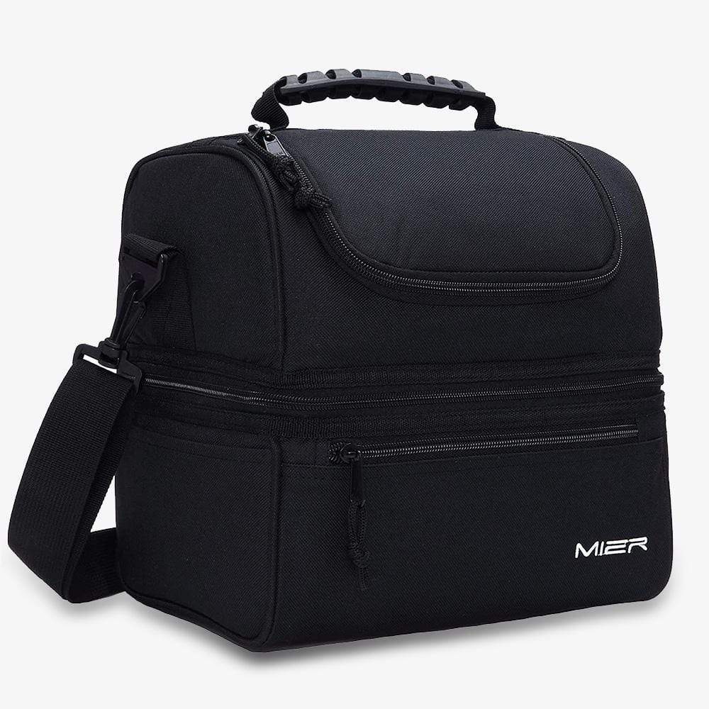 Adult Insulated Lunch Bag for Men, Women Multiple Colors Lunch Bag Large / Black MIER