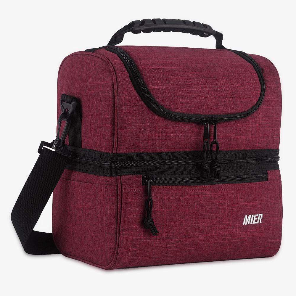 Adult Insulated Lunch Bag for Men, Women Multiple Colors Lunch Bag Large / Darkred MIER