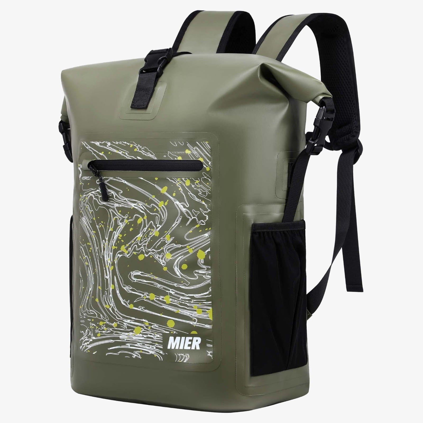 Dry Backpack Waterproof Bag Roll Top Floating Dry Sack Backpack Waterproof Army Green MIER