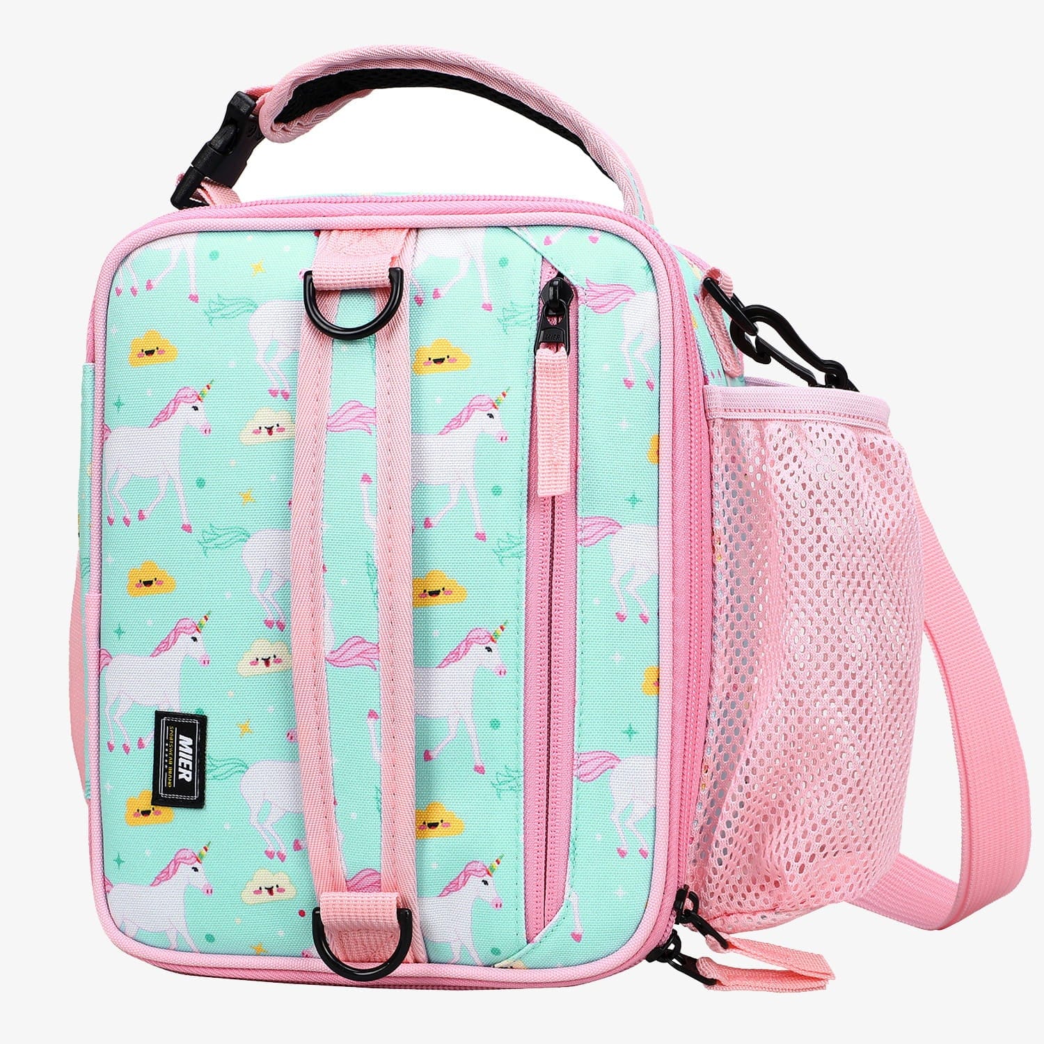 Expandable Lunch Bag Insulated Lunch Box for Men Boys Teens Adult Lunch Bag Green Unicorn MIER