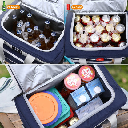 Extra Large Soft Cooler Bag with Bottle Opener, 45 Can Adult Lunch Bag MIER