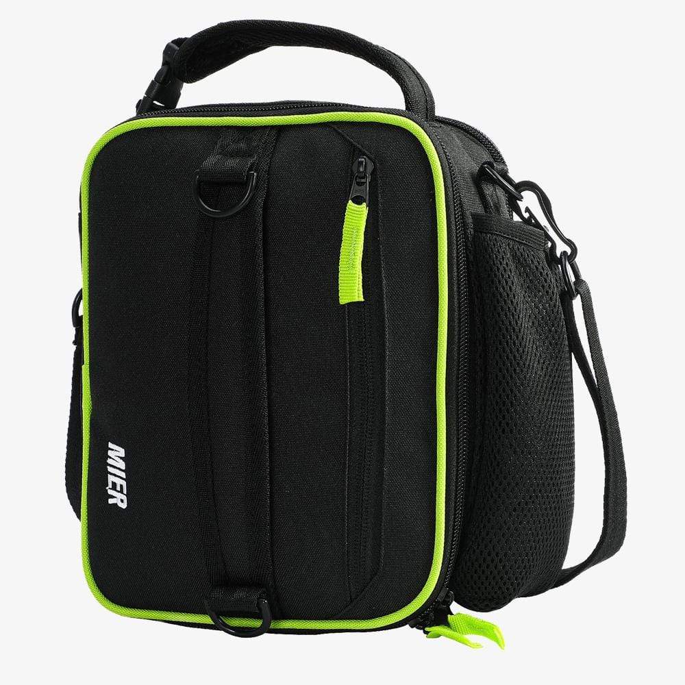 Insulated Expandable Lunch Box Bag Lunch Bag Black/Green MIER