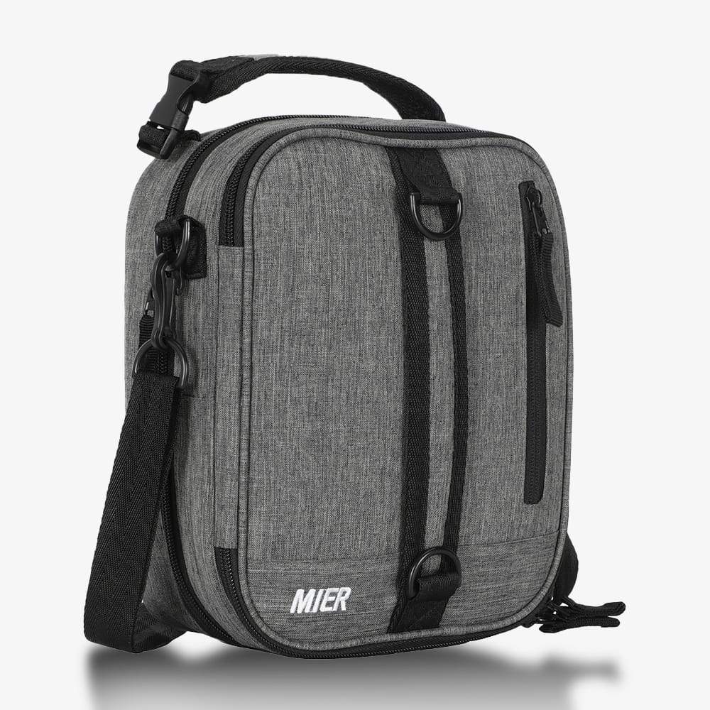 Insulated Expandable Lunch Box Bag Lunch Bag Gray MIER