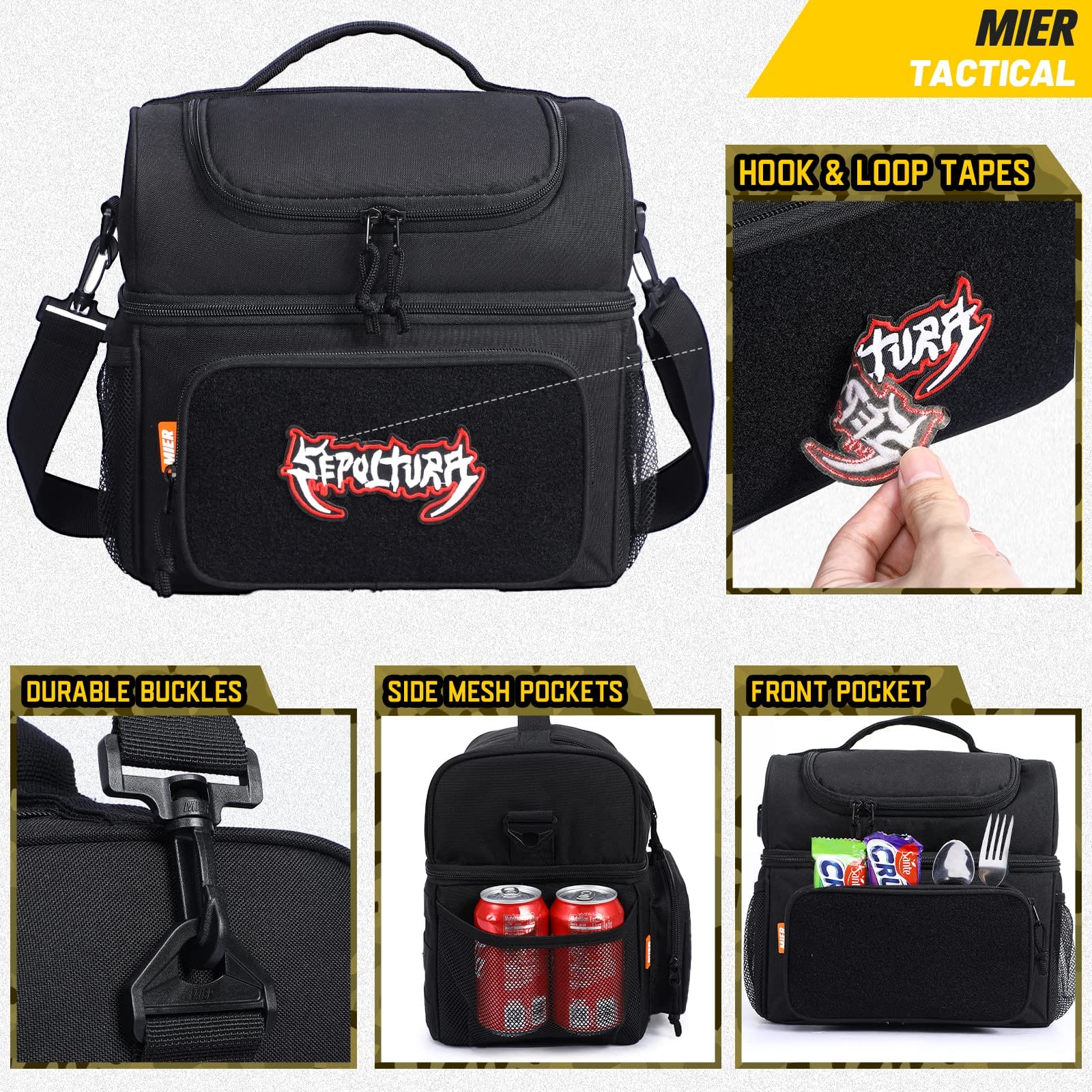 Insulated Lunch Bag Coolers with Shoulder Strap for Men Women Lunch Bag MIER