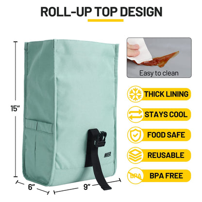Insulated Lunch Bag Roll Top Lunch Box for Women Men Lunch Bag MIER