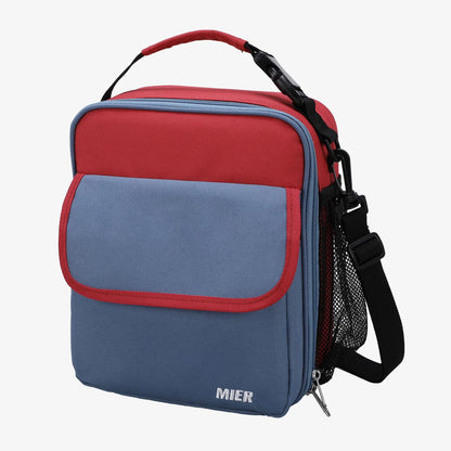 Insulated Lunchbox Bag Totes for Kids Kids Lunch Bag Red Navy MIER