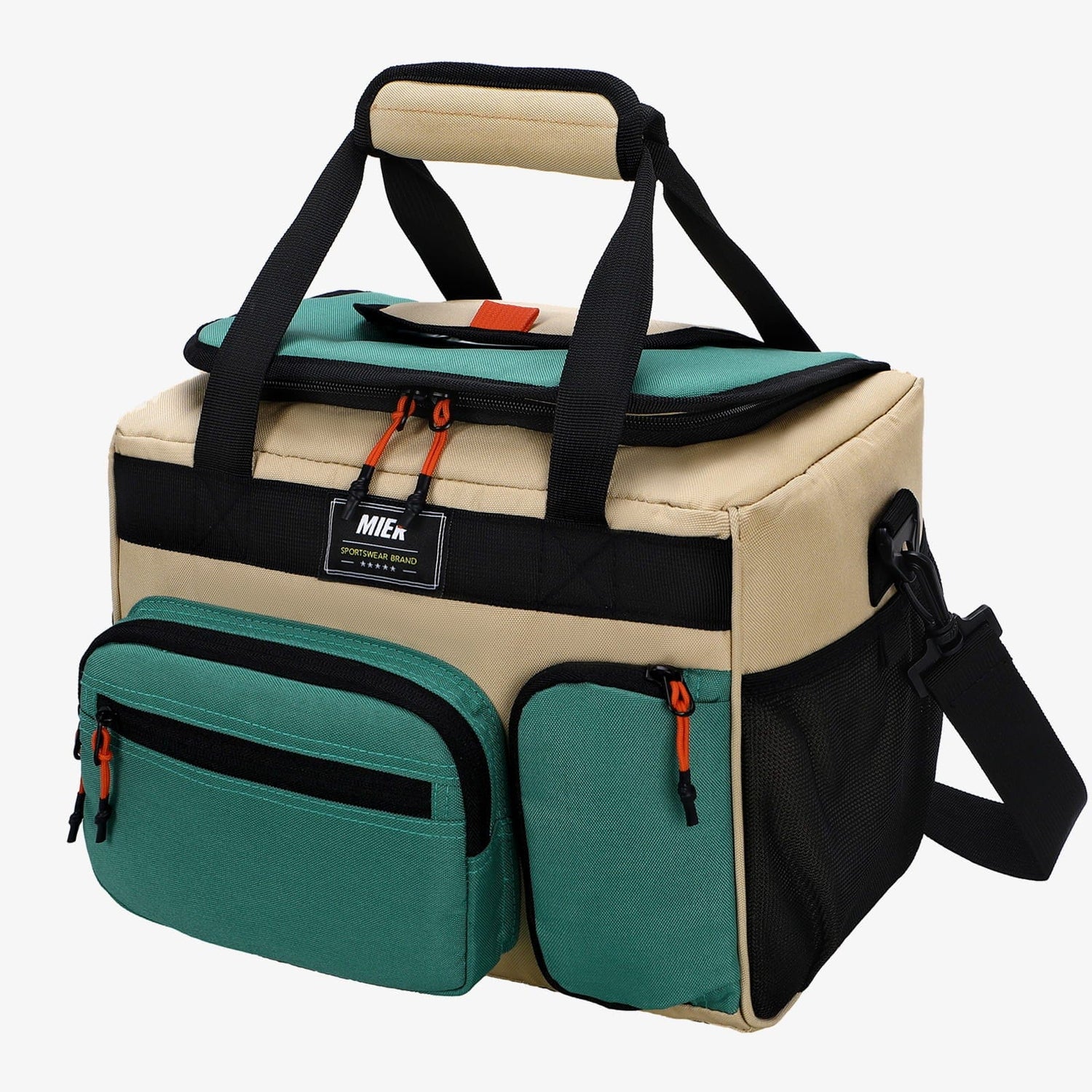 Insulated Soft Cooler Lunch Bag for Men Women, 30Can Adult Lunch Bag Khaki Green MIER