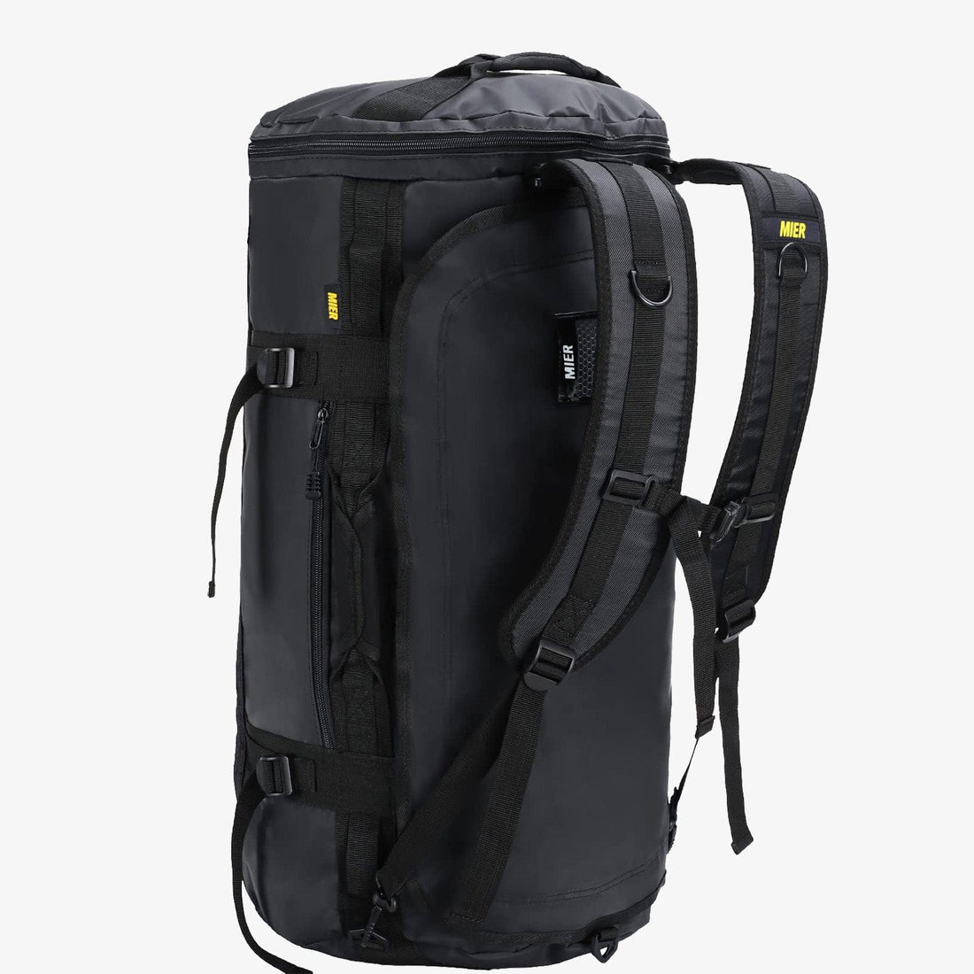 Large Duffel Backpack Sports Gym Bag with Shoe Compartment Backpack Duffel Black / 45L MIER