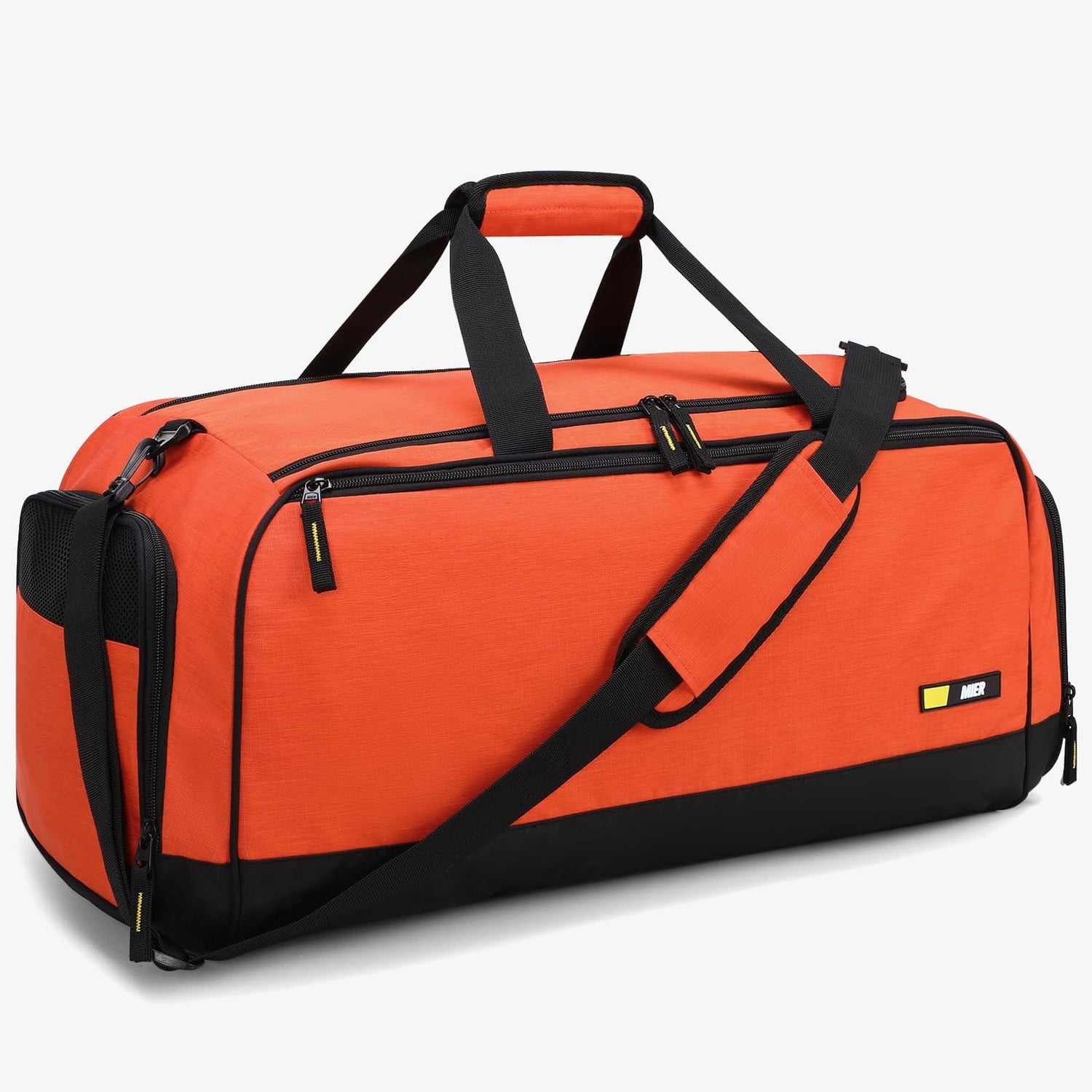 Large Gym Duffle Bags for Men with Shoe Compartment Gym Duffel Bag Orange MIER