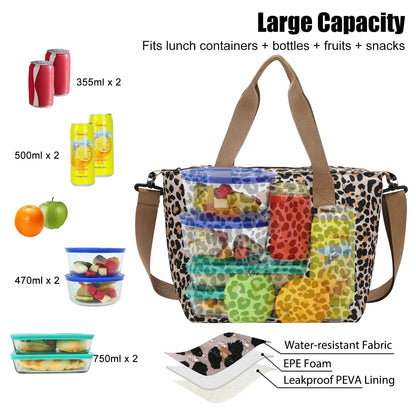 Large Lightweight Insulated Lunch Bag Travel Bag for Women Fashionable Lunch Bag MIER