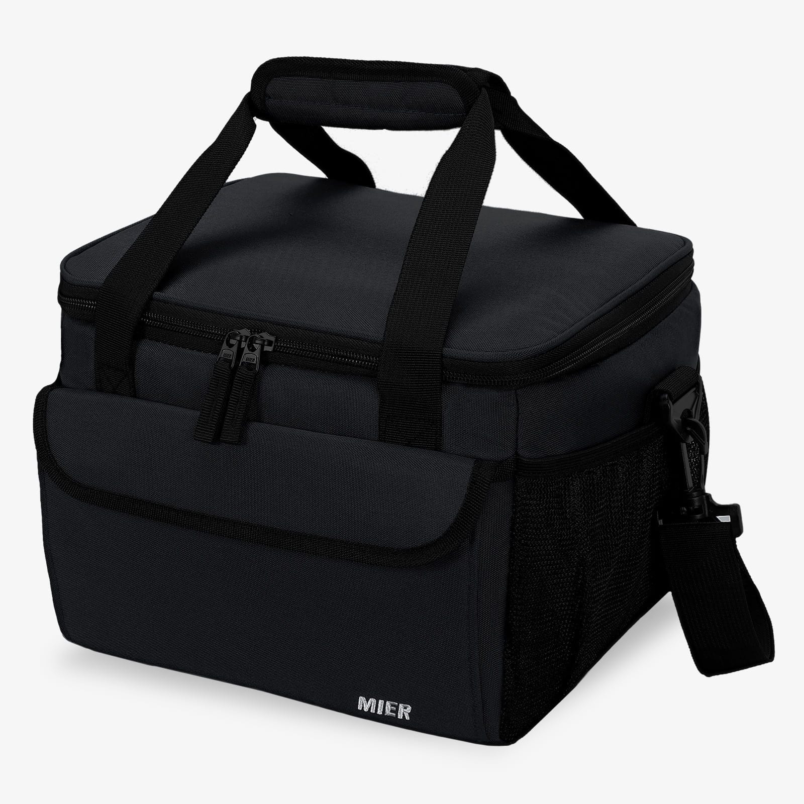 Large Lunch Box for Men Insulated Lunch Bags Adult Lunch Bag Black MIER